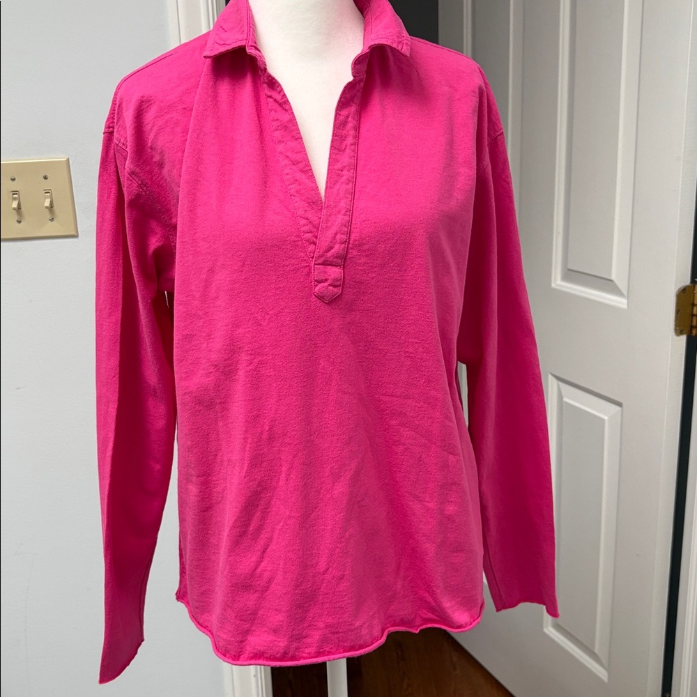 Frank & Eileen Pink  Patrick Henley Top Size S